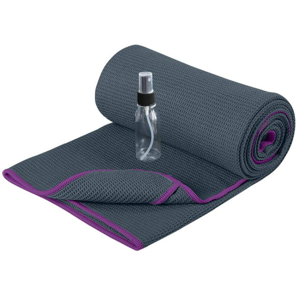 Fitness Gym Microfiber Hot Yoga Towel with 4 Corner Pockets Non Slip Absorbent